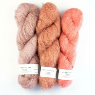 Cowgirl Blues Fluffy Mohair Solid