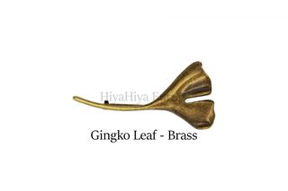 Hiya Hiya Ginkyo Leaf Shawl Pin - Brass
