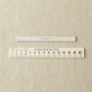 Cocoknits Ruler and Needle Gauge Set