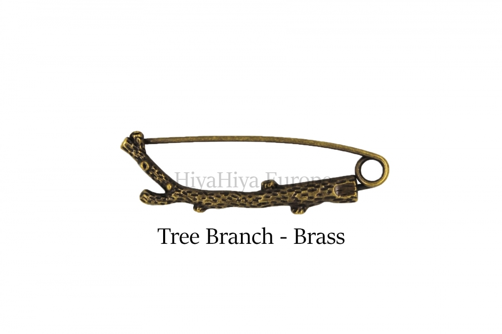Hiya Hiya Branch Shawl Pin - Brass