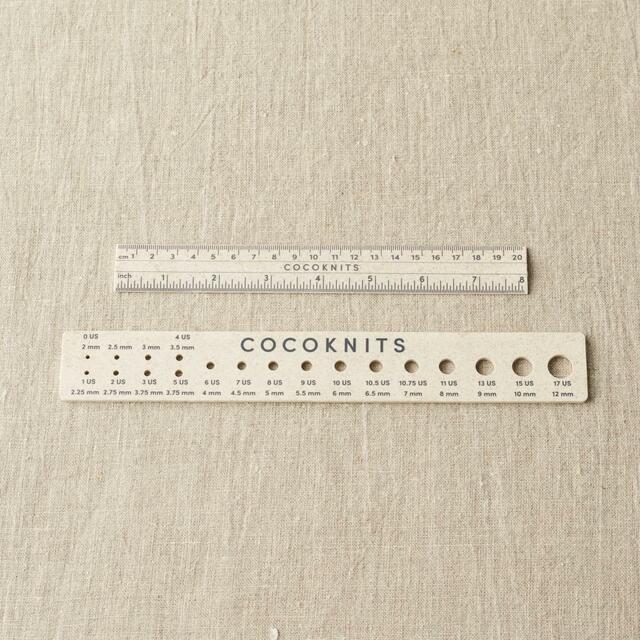 Cocoknits Ruler and Needle Gauge Set