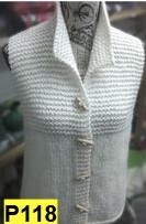 P118 14ply Women's Sleeveless Vest Pattern