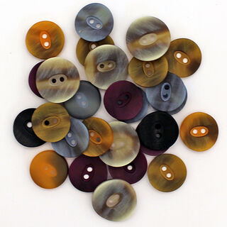 Light Concave 23mm 2 hole Button - 24 colours